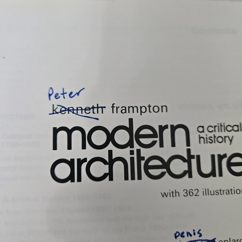 Vintage Modern Architecture Kenneth Frampton Thames Hudson 3rd Ed Book 1996